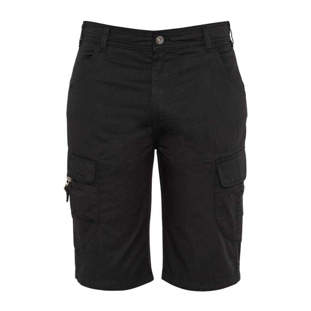 Schott NYC Cargo shorts met meerdere zakken Black Heren