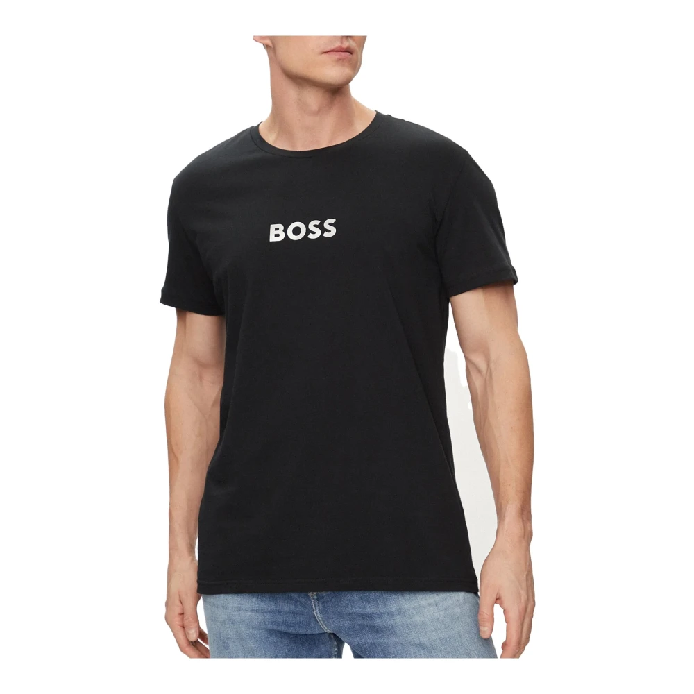 Hugo Boss Zwart Katoen Logo T-Shirt Black Heren
