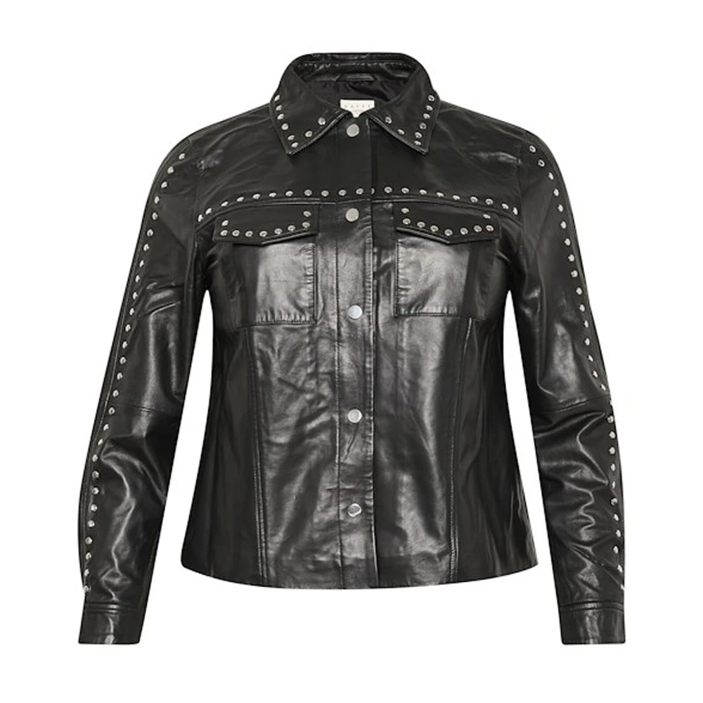 Jackets > Leather Jackets - - Kaffe Curve - Modalova
