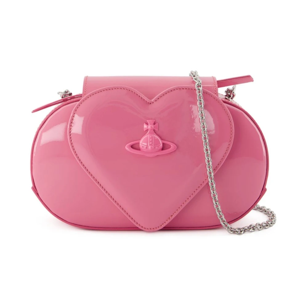 Vivienne Westwood Roze Patentleren Schoudertas met Overslag Pink Dames