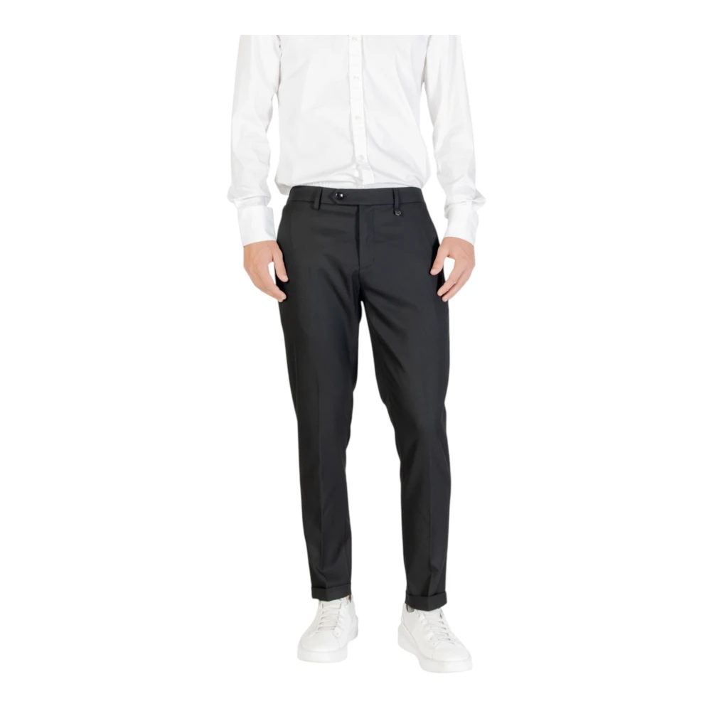 Antony Morato Men's Black Slim Ankle Twill Trousers - Slim-Fit Trousers - Xl - Trousers