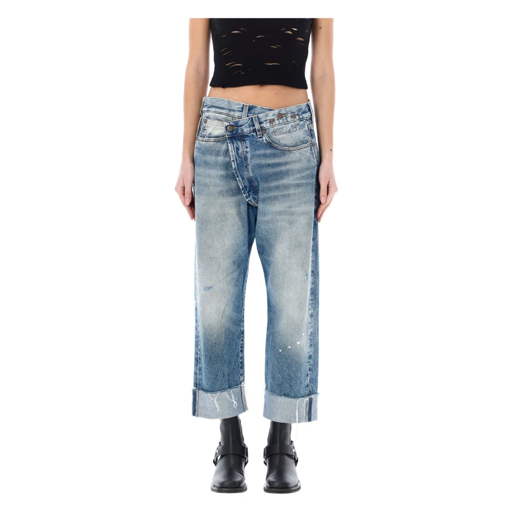 R13 Blauwe Casual Jeans Oversized Stijl Blue Dames