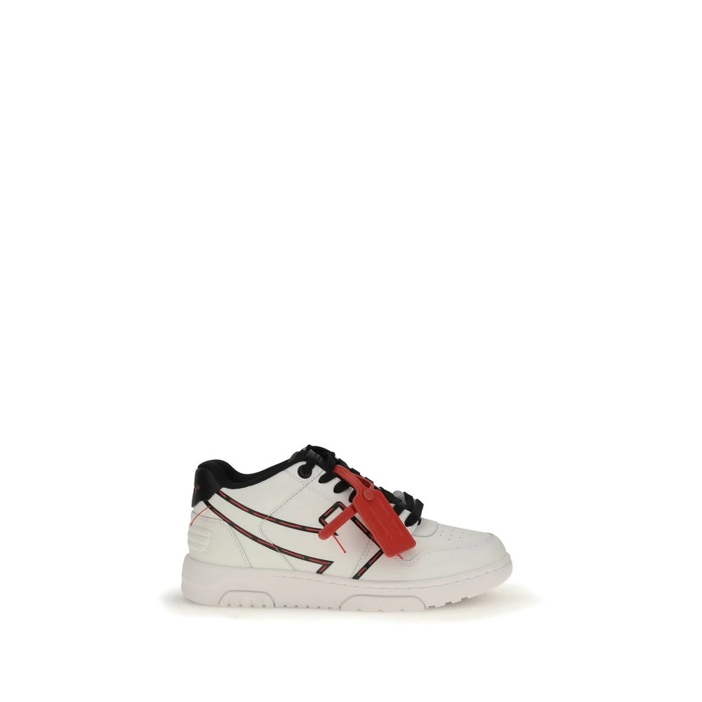 Off White Men's White Off Sneakers, 11 Uk, Stitched Arrow Leather Trainers