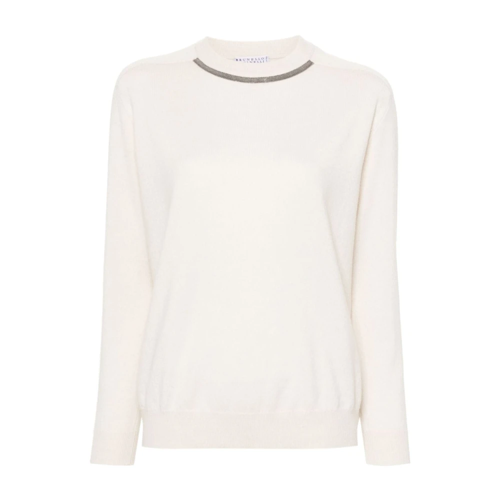 BRUNELLO CUCINELLI Witte Sweaters voor Mannen en Vrouwen White Dames