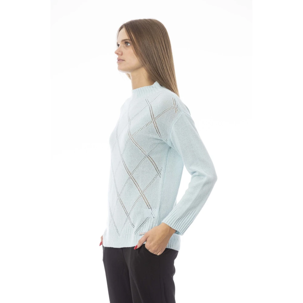 Baldinini Vulcano Neck Lange Mouw Trui Blue Dames