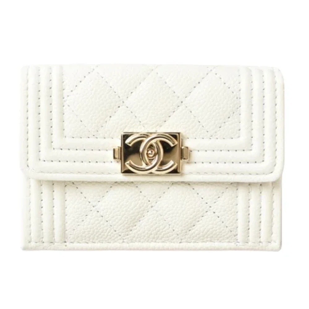 Chanel Vintage Pre-owned Leather wallets White Dames