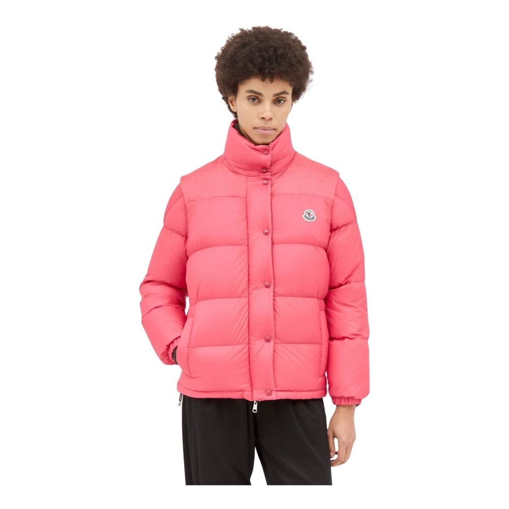 Moncler Omkeerbaar kort donsjack Pink Dames