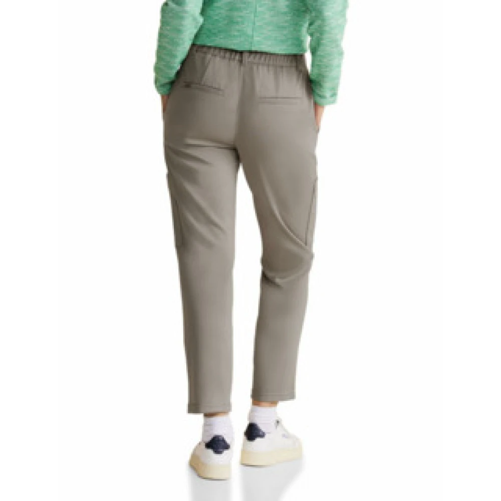 Street One Paperbag Zip Fly Broek Gray Dames