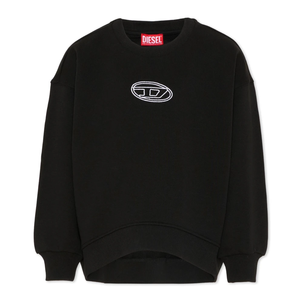 Diesel Unisex Kids Black Kids Sweatshirts, 10 Y, Round Neck Sweatshirt