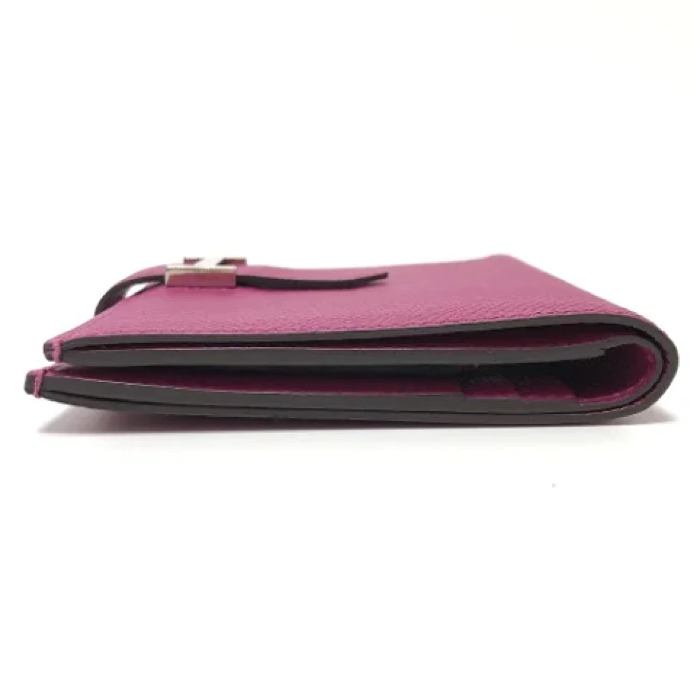 Hermès Vintage Pre-owned Leather wallets Purple Dames