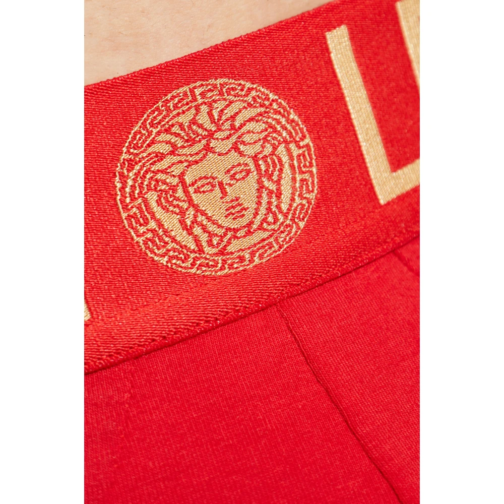 Versace Katoenen string Red Heren