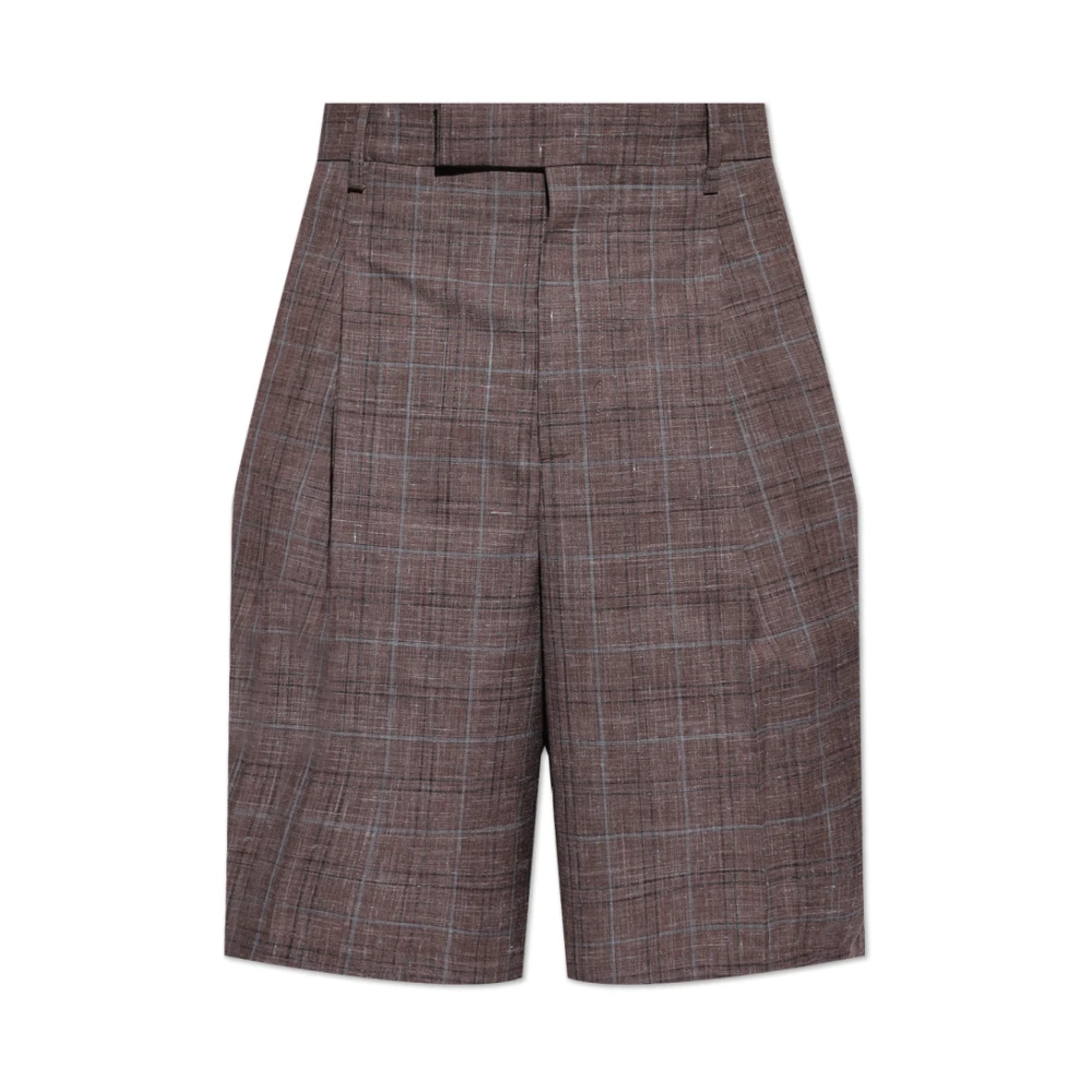 Jil Sander Mannelijk Bruin Korte Broeken Heren, L, Wol, Wollen Shorts
