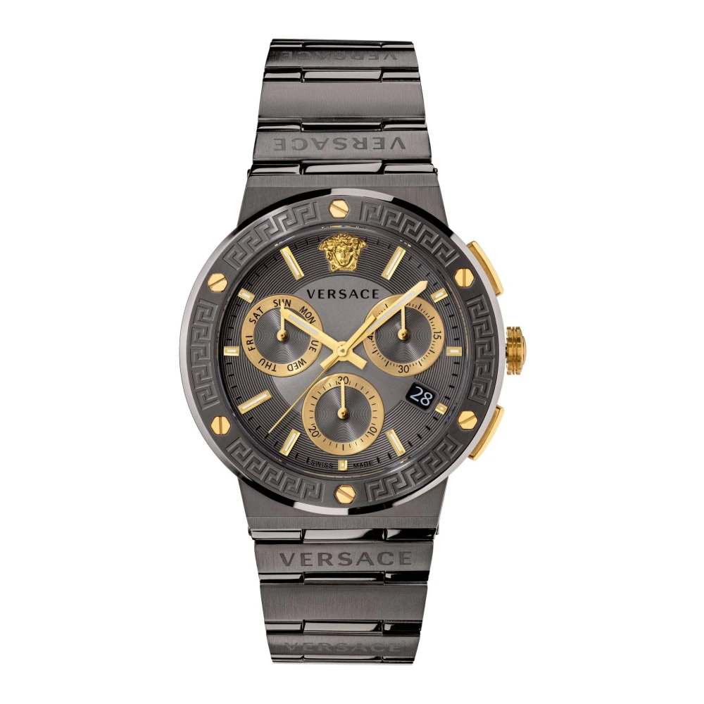 Versace Gray Watches, Male, One Size, Chronograph Watch