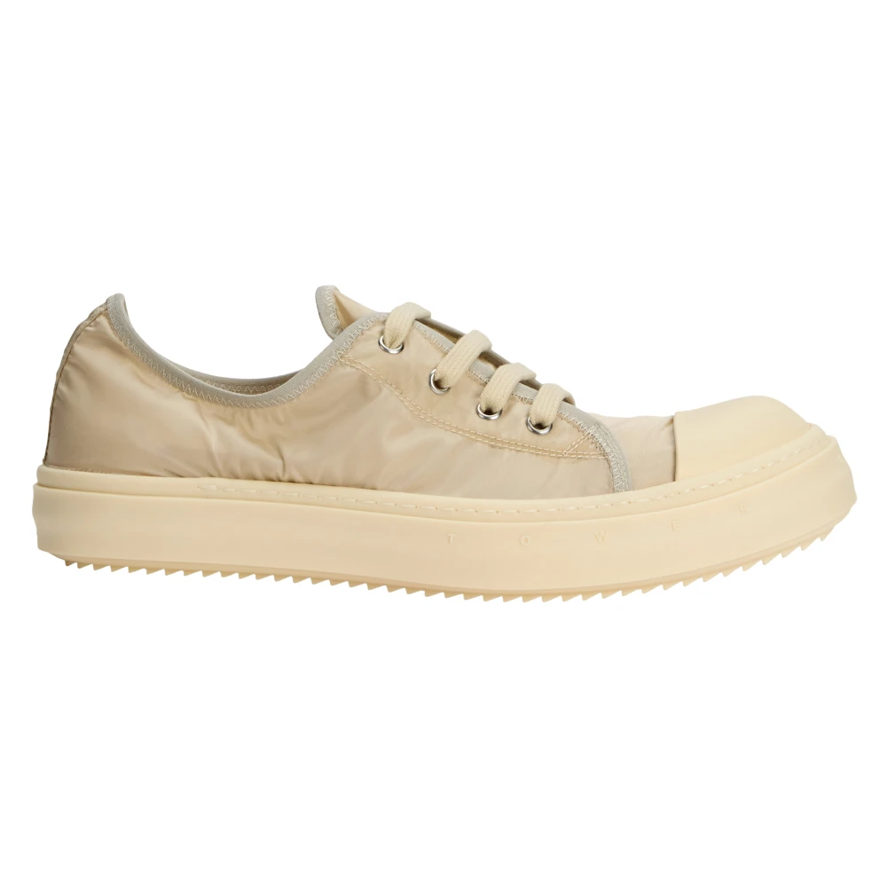 Rick Owens Men's Cream Low-Top Sneakers - Image 2