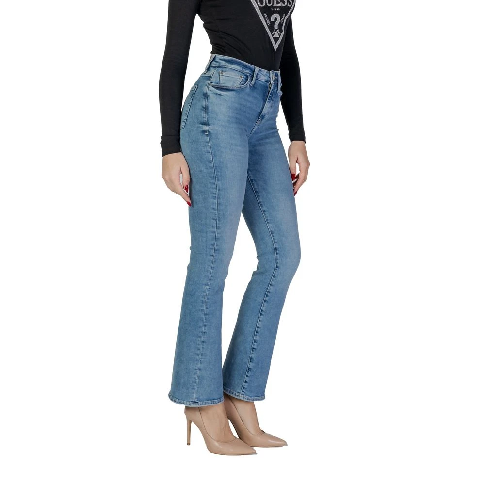 Guess Blauwe Katoenen Been- en Bootcut Jeans Blue Dames