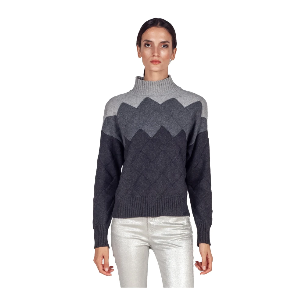 Liviana Conti Multicolor Basket Weave Sweater Multicolor Dames