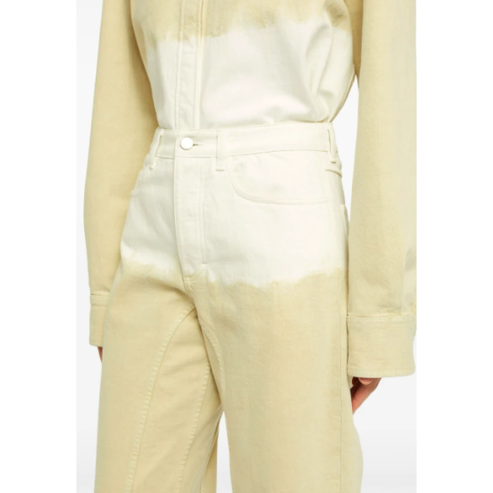 Jil Sander Witte Beige Broek Stijlvolle Mode Beige Dames