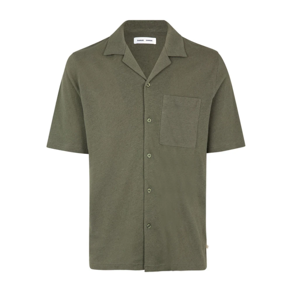 Samsøe Short Sleeve Shirts Green Heren