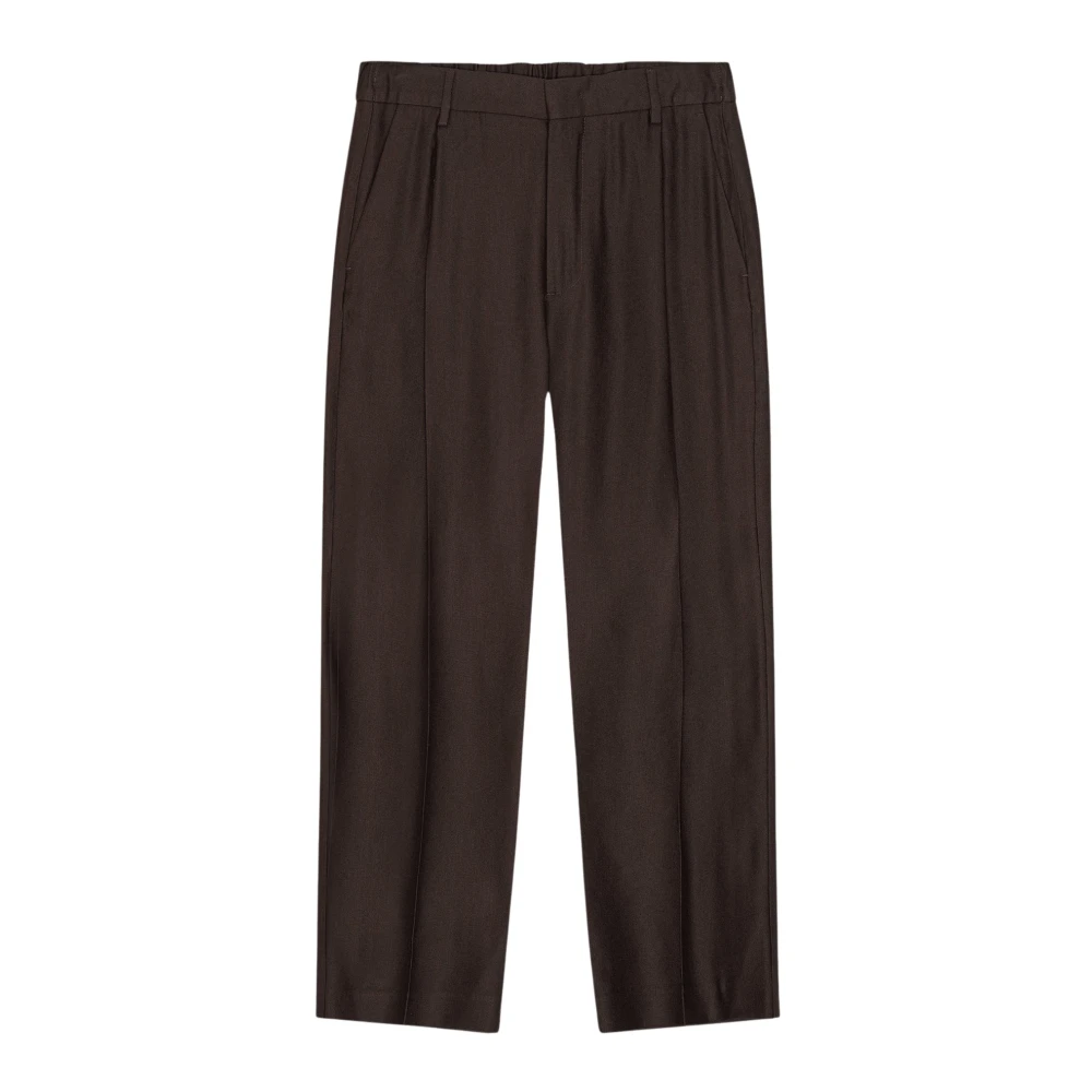 Nn07 Brown Straight Trousers, Male, W33 L32, Kay Trousers