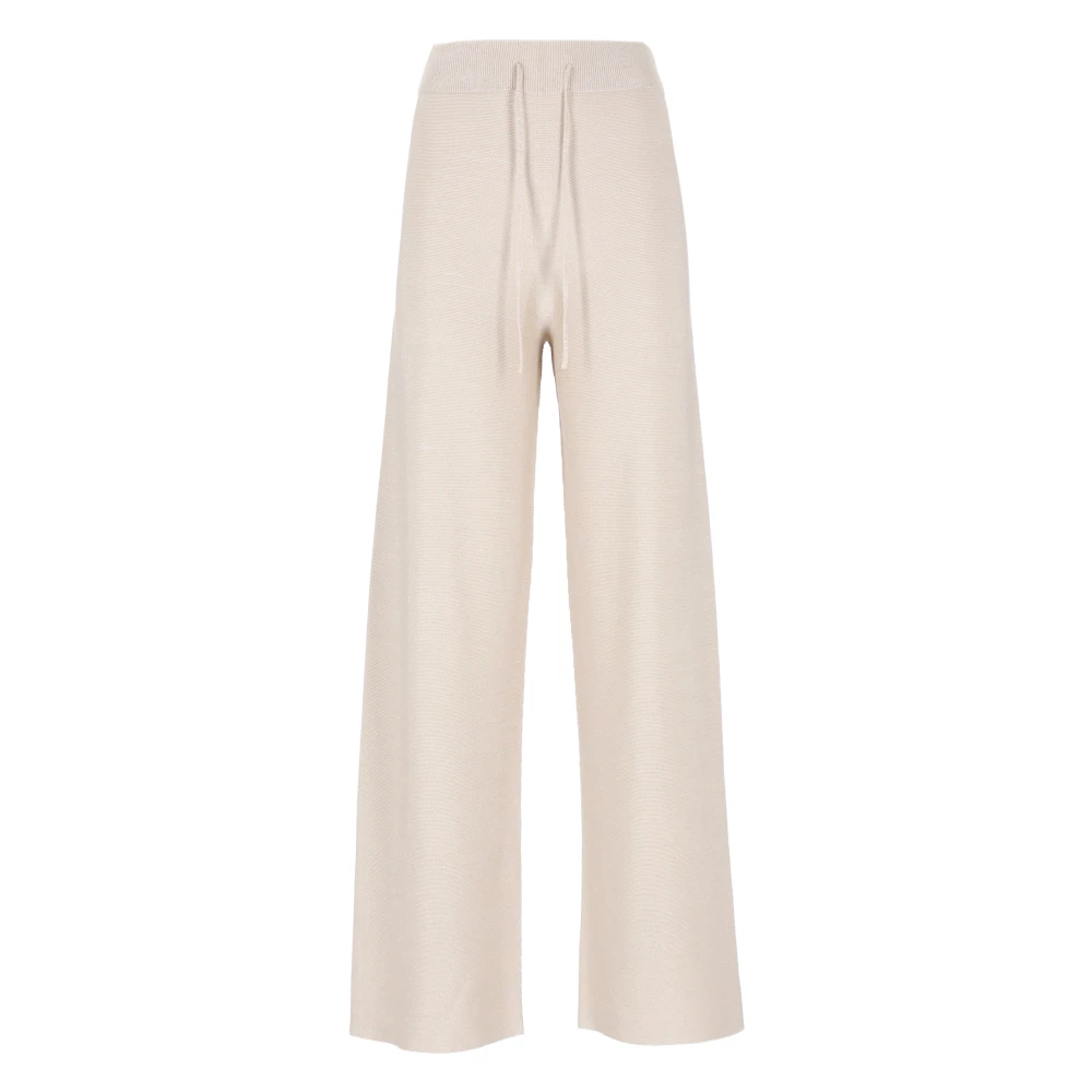 Fabiana Filippi Roze Katoenmix Lurex Broek Beige Dames