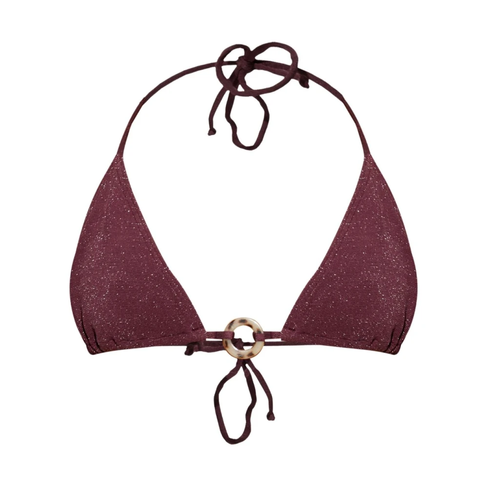 Bond-Eye Women's Red Bikinis, One Size, Ring Ingrid Triangle Bikini Top