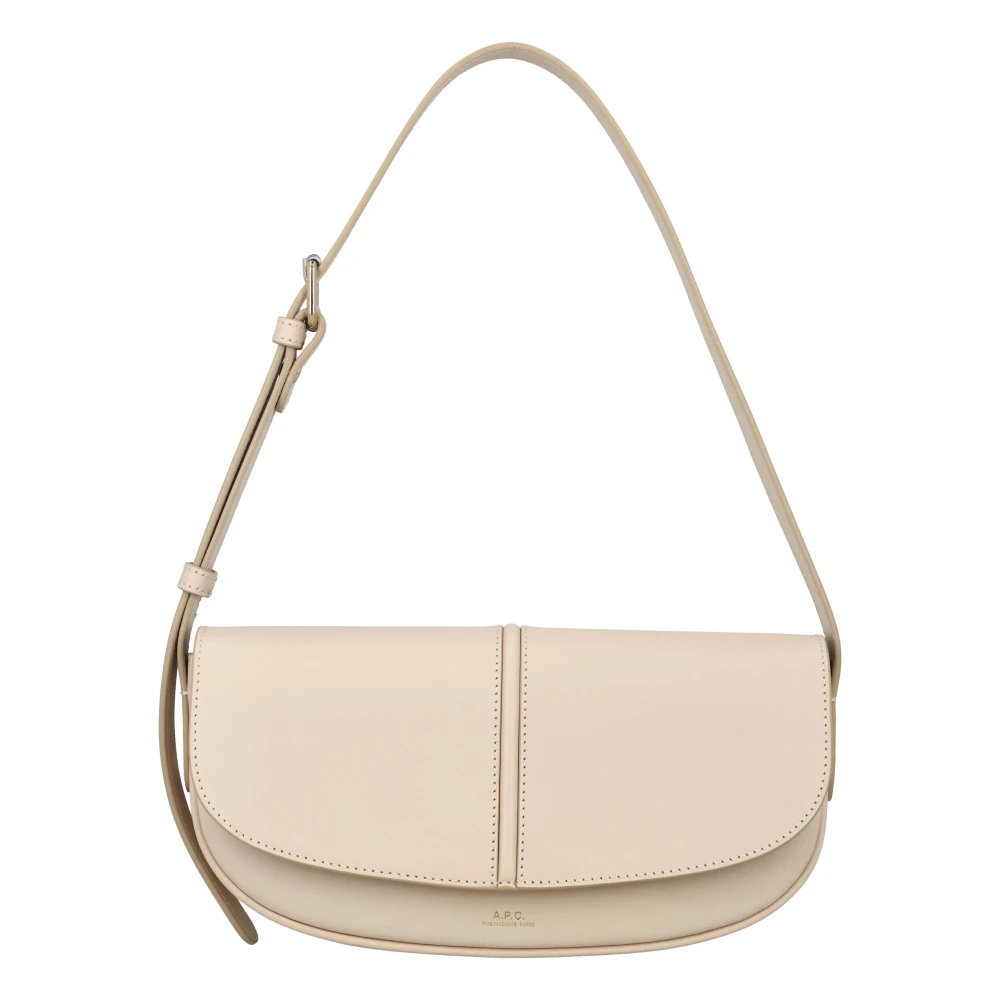 A.p.c. Schoudertas van leer Beige Dames