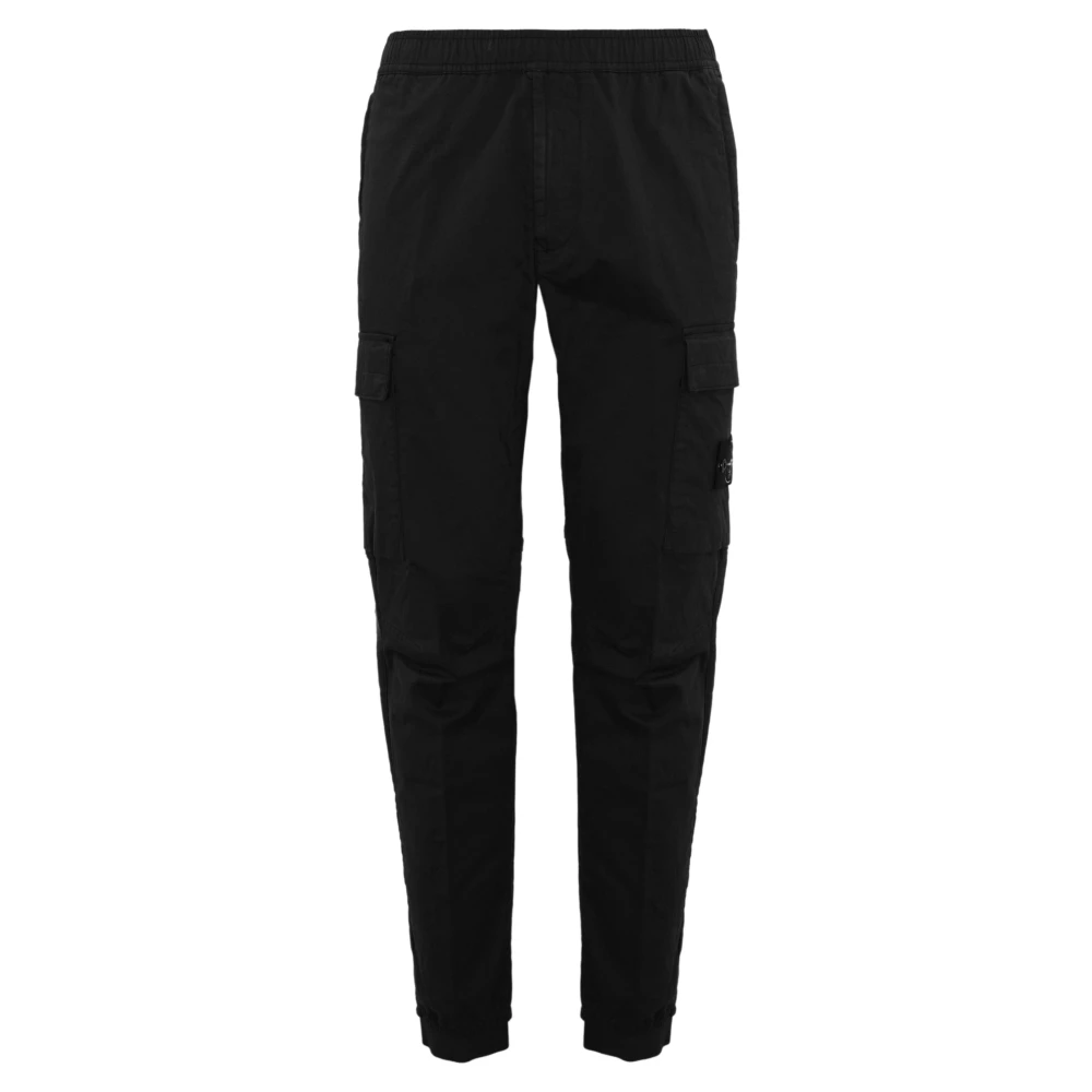 Stone Island Cargo Broek Zwart Wol Katoen Black Heren