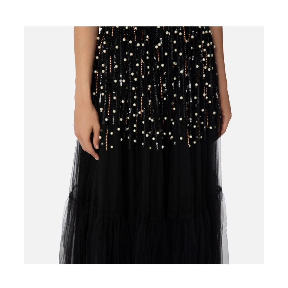 Elisabetta Franchi Nylon Jurken en Jumpsuits Black Dames