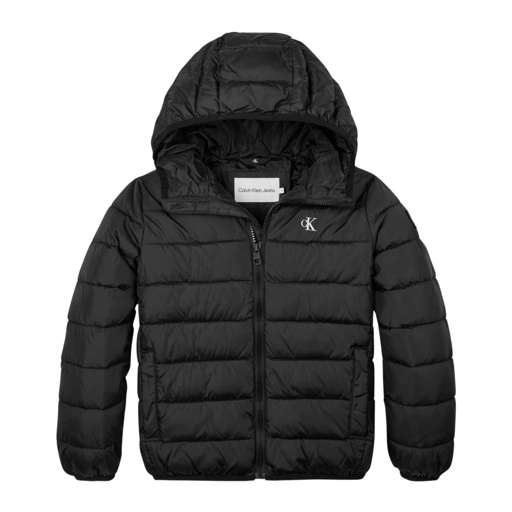 Calvin Klein Svart barn huva puffjacka Black, Pojke