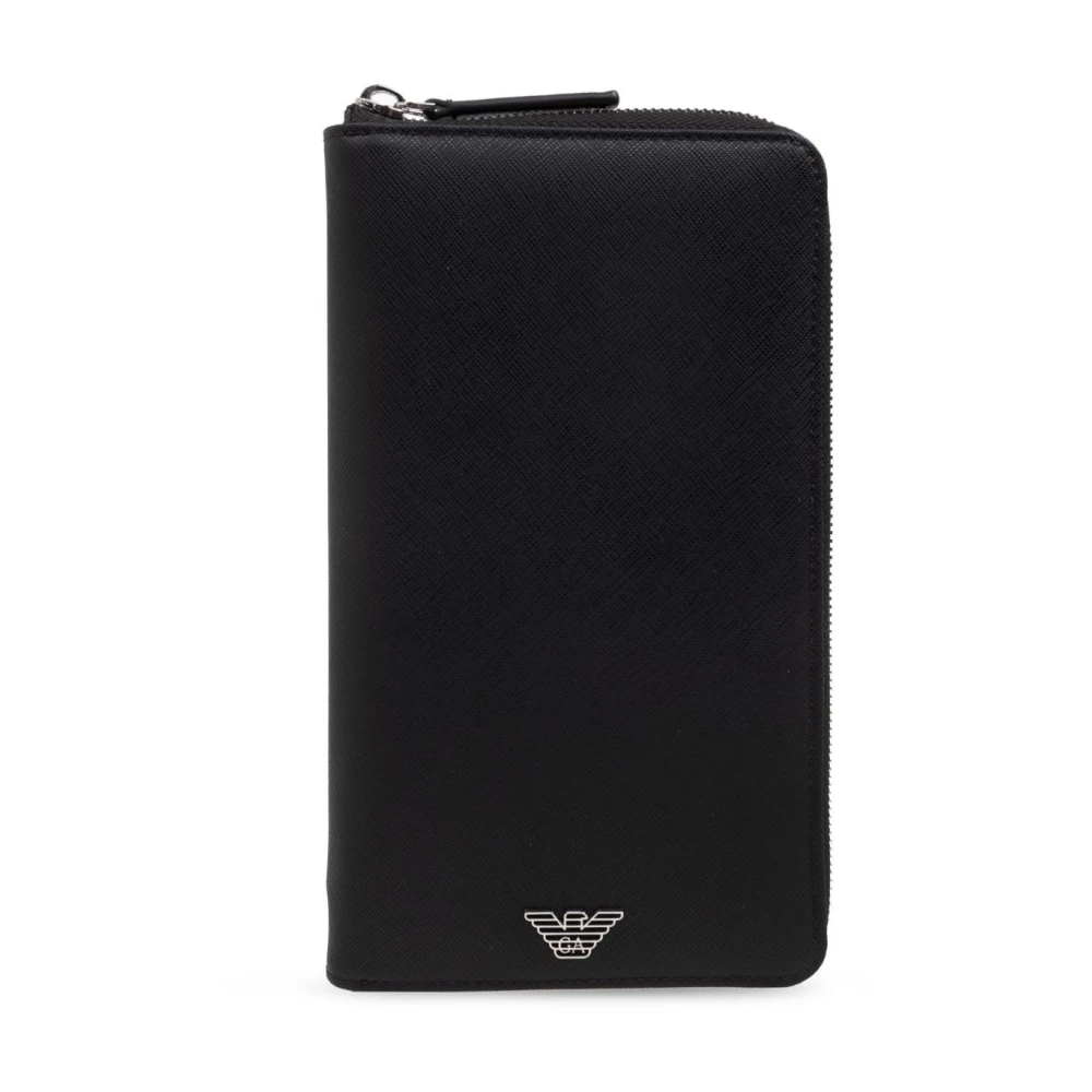 Emporio Armani Black Wallets & Cardholders, Male, One Size, Zip Wallet