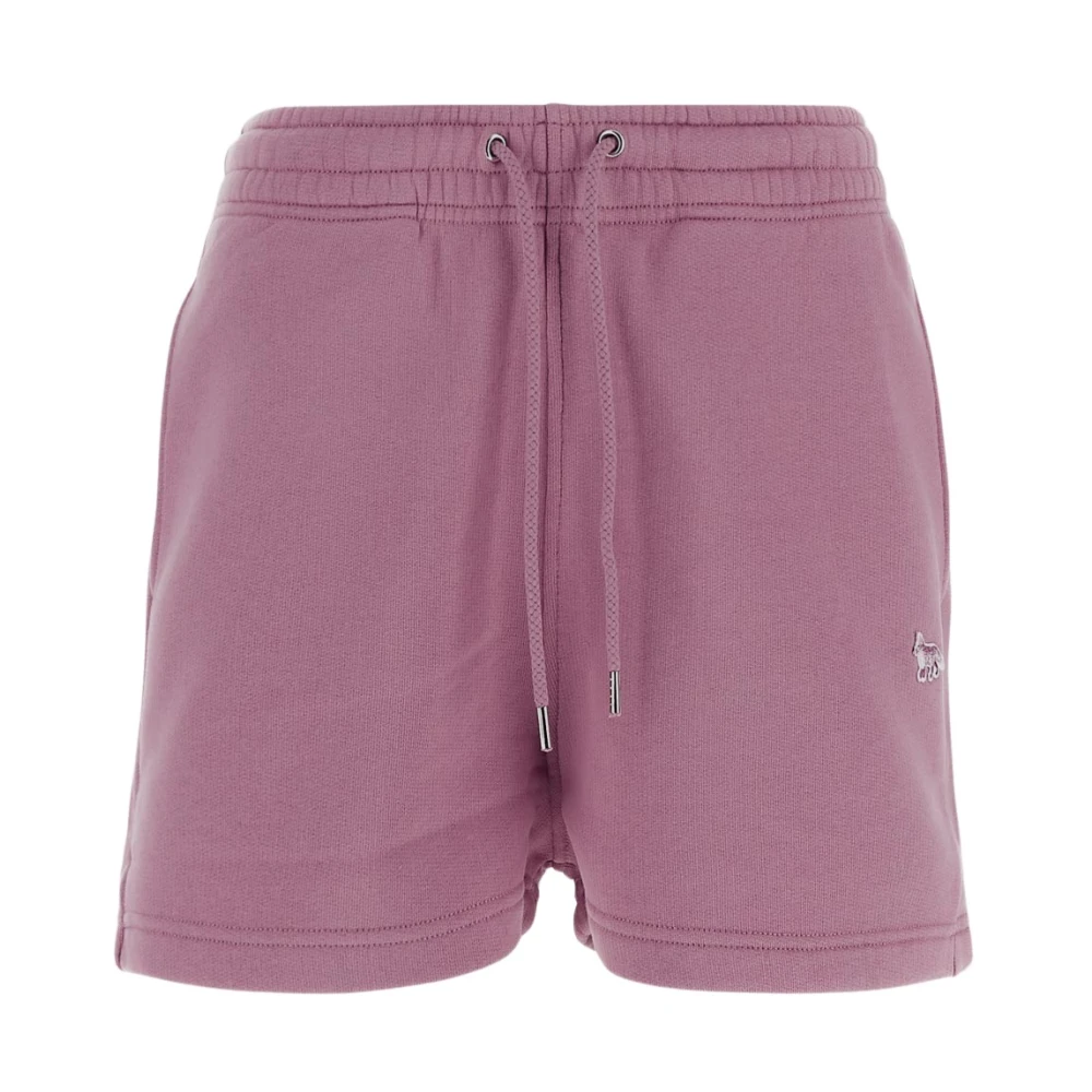 Maison Kitsuné Katoenen Shorts Pink Dames