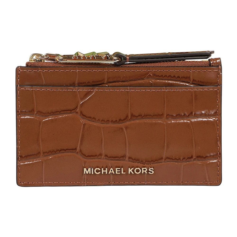 Michael Kors Croc Print Lederen Portemonnee Brown Dames