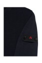 pull-col-rond-bleu-avec-patch-logo