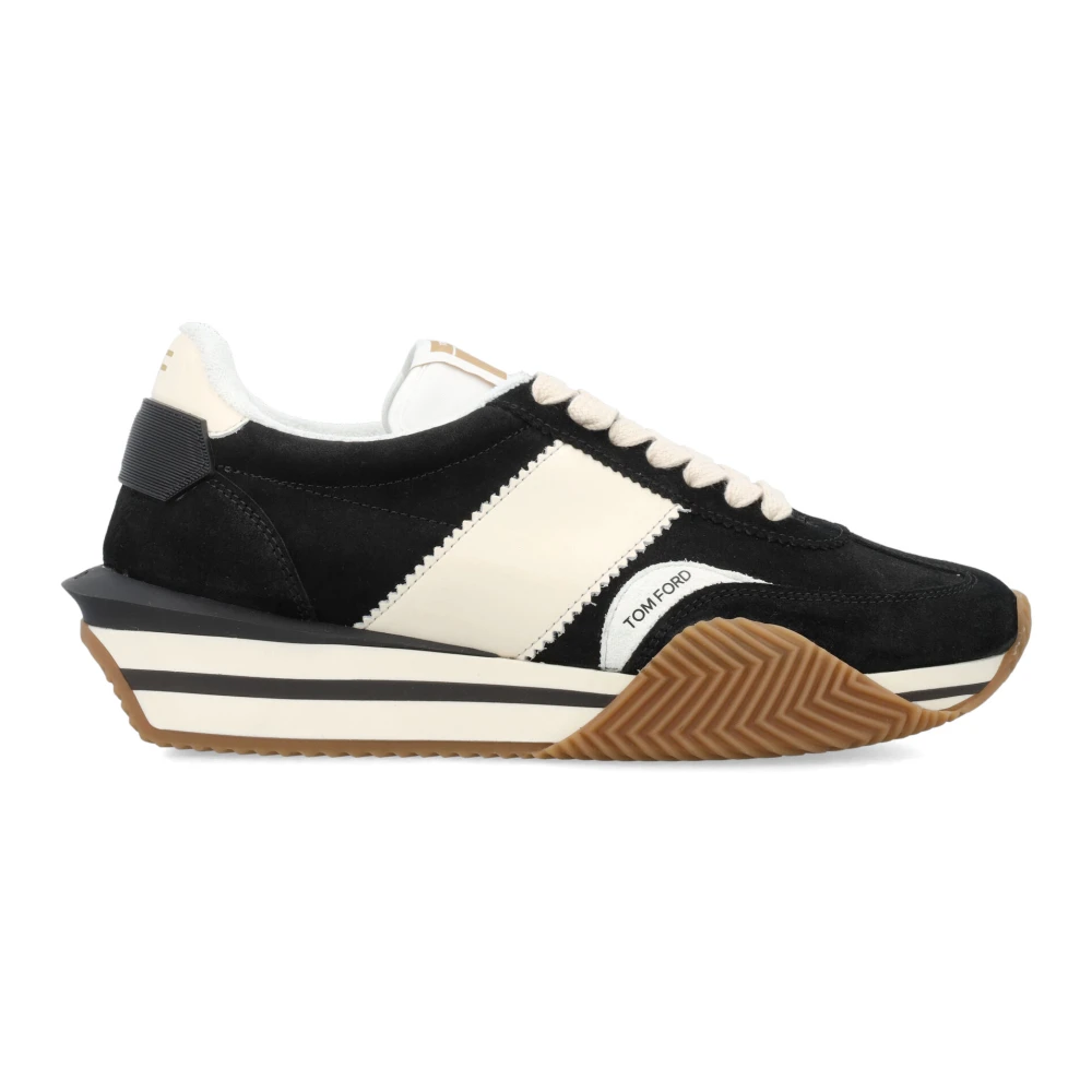Tom Ford James Sneakers Zwart + Crème Ss24 Black Heren