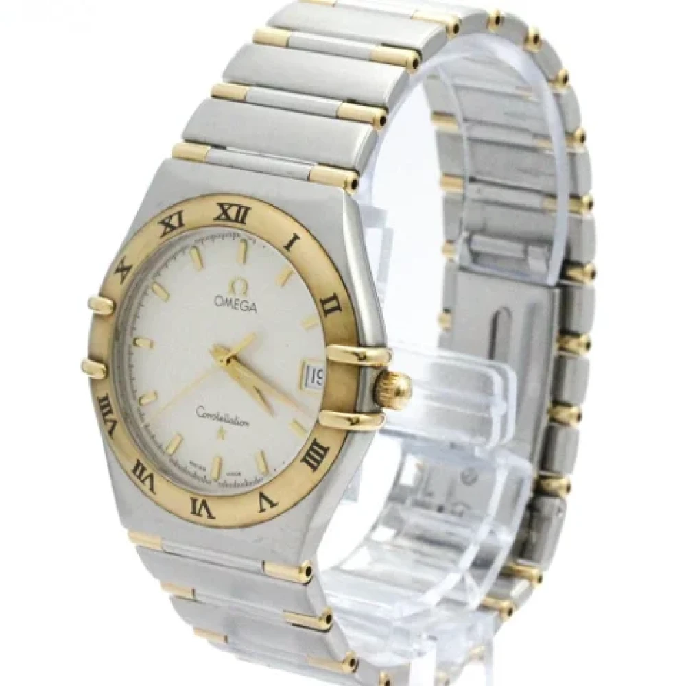 Omega Vintage Pre-owned Guld klockor White, Herr