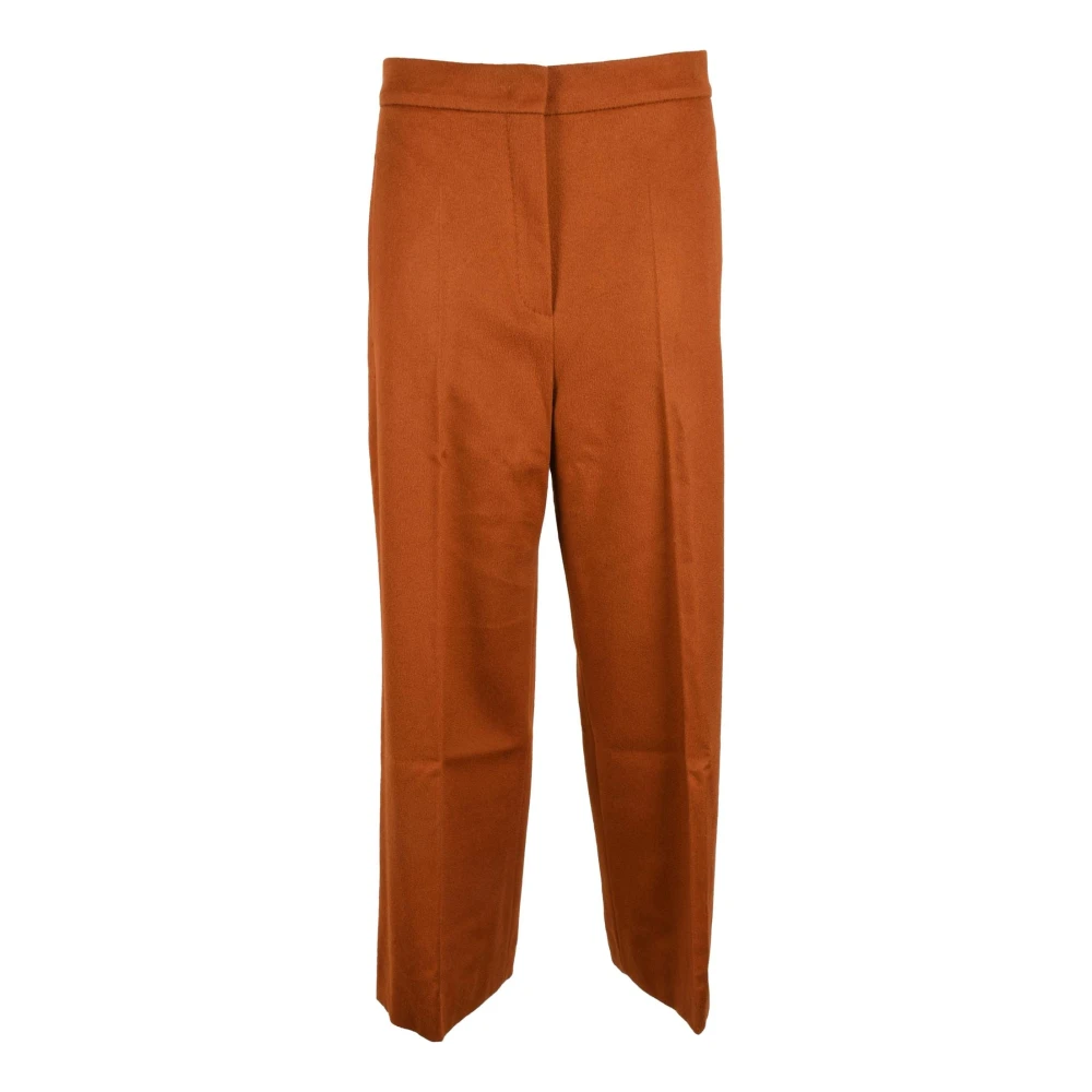 Max Mara Studio Merino wollen broek Brown Dames