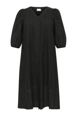 robe-feminine-avec-manches-3-4-et-col-en-v