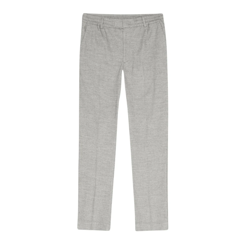 Nn07 Grijze Melange Tapered Leg Dress Broek Gray Heren