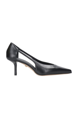 talons-en-cuir-noir-avec-logo