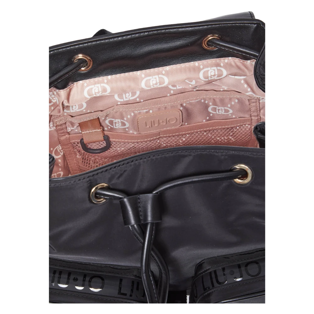 Liu Jo Nylon Rugzak met Logodetails Black Dames