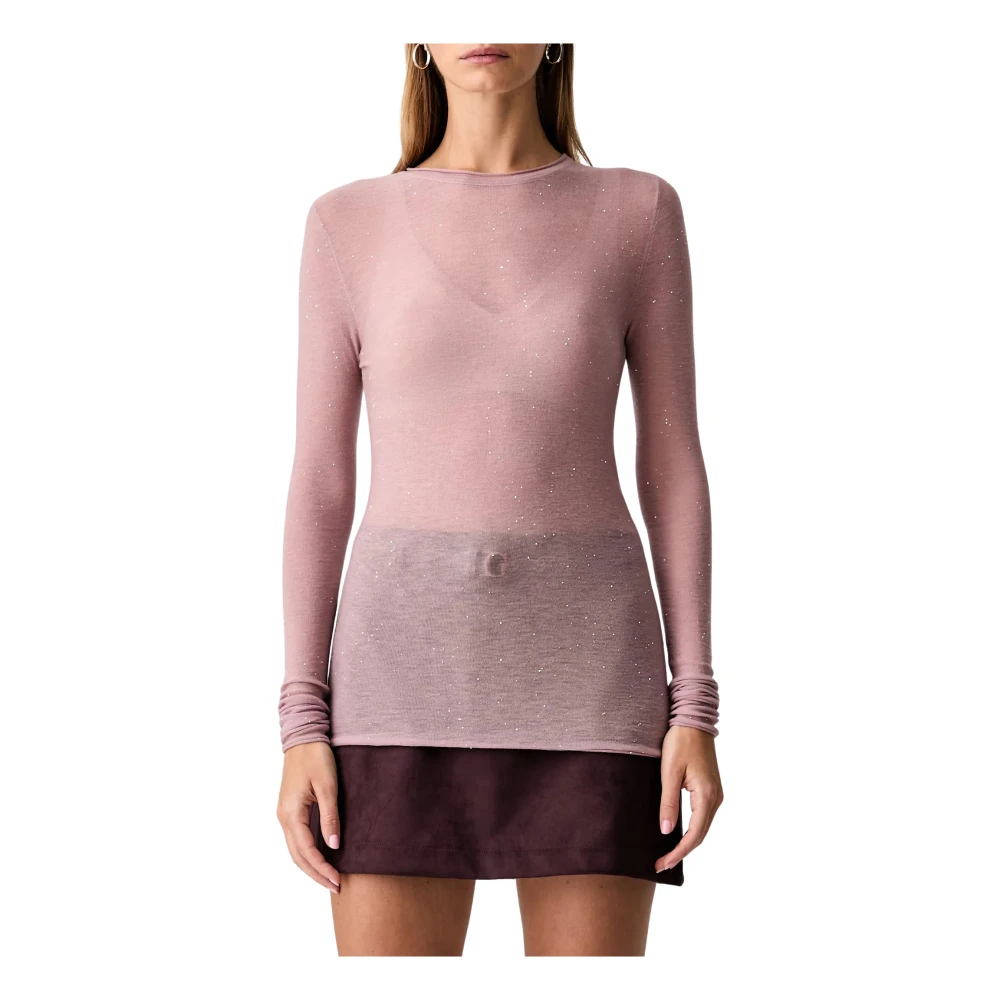 Pinko , Damen, Strickwaren, Rosa, S