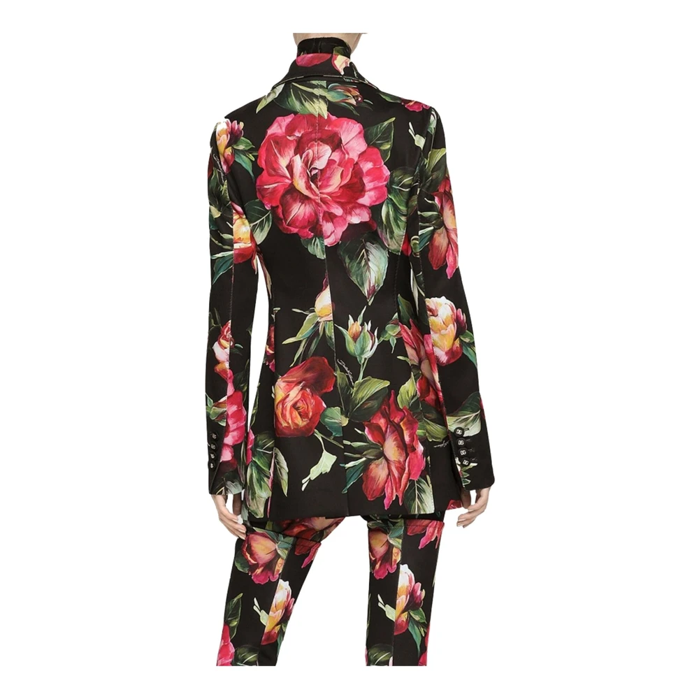 Dolce & Gabbana Bloemenprint Blazer Vrouwen Italië Multicolor Dames