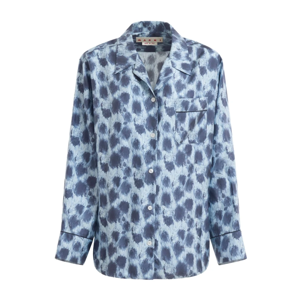 Marni Grijze Bedrukte Overhemd Multicolor Dames