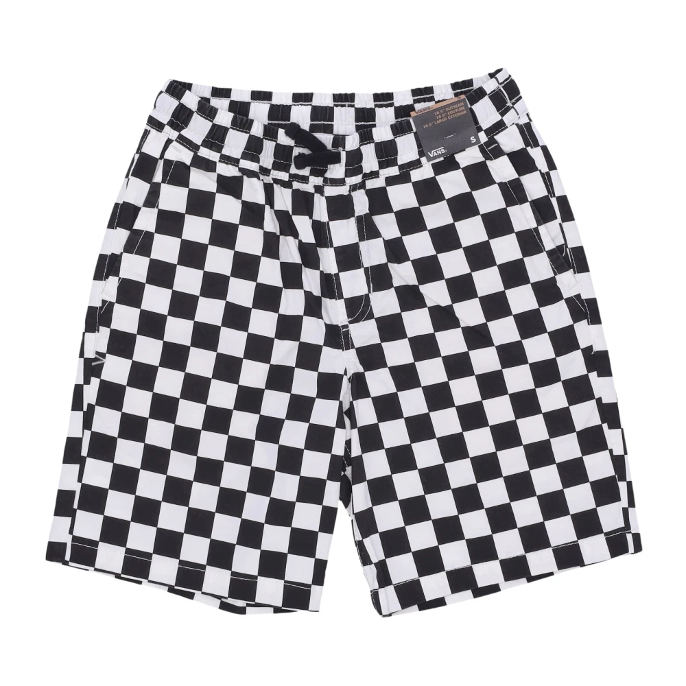 Vans Geruite Elastische Taille Korte Broek Black Heren