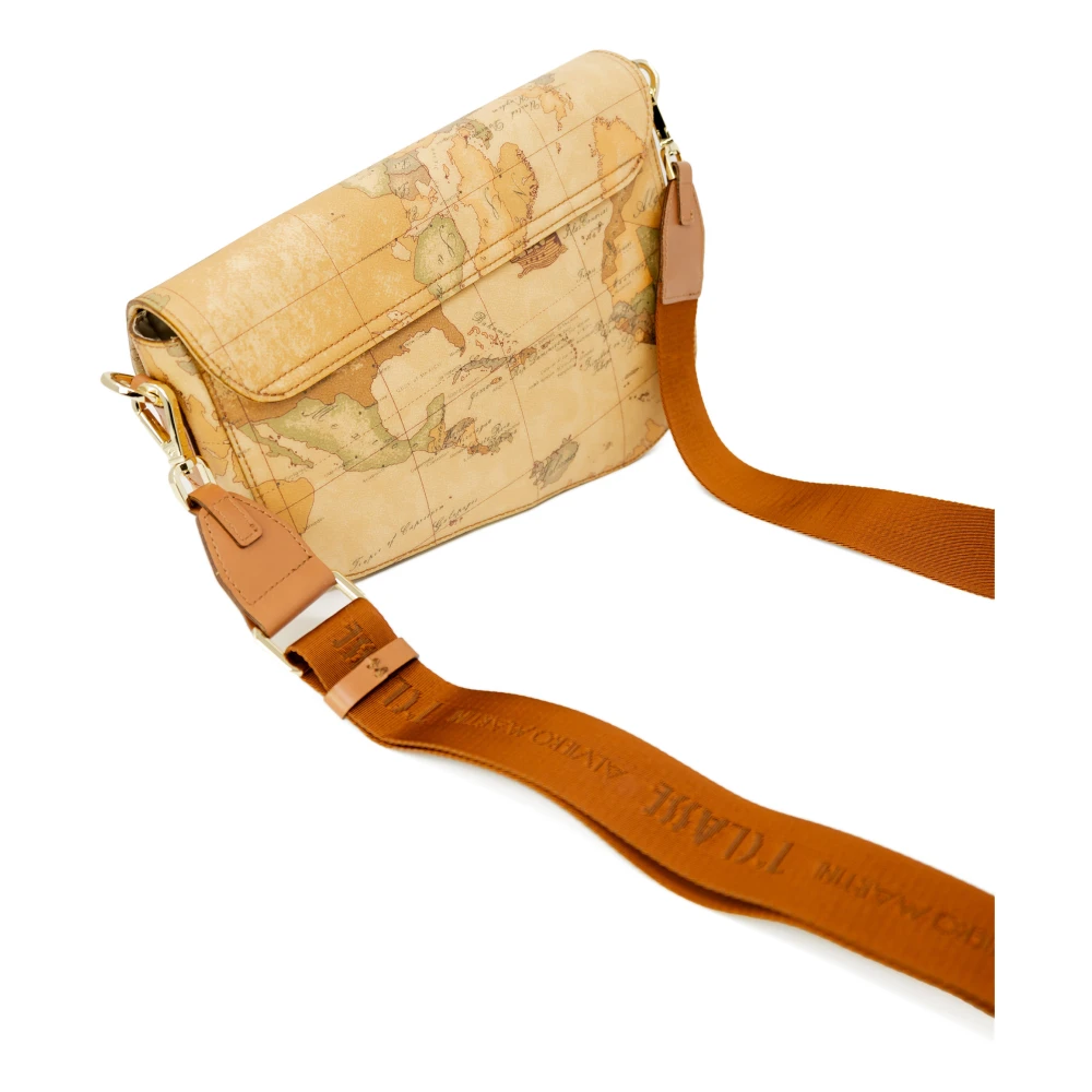 Alviero Martini 1a Classe Beige Leren Rits Tas Beige Dames