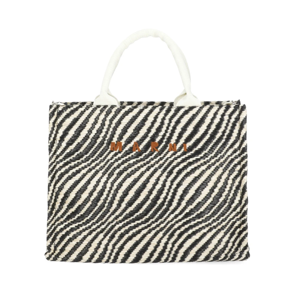 Marni Women's Black Shopping Bags, One Size, Small Tote Bag