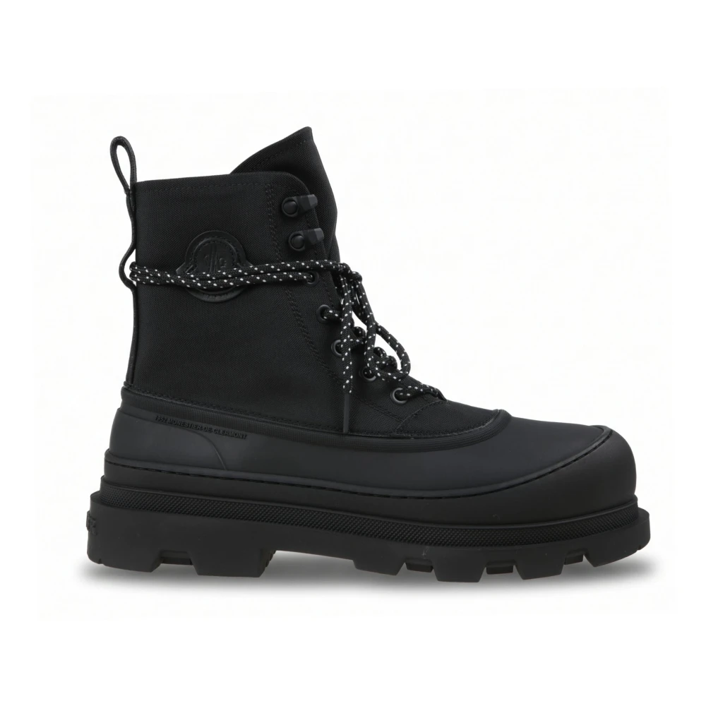 Moncler Uomo Nero - Stivaletti Stringati Vera Sheal - Shoes - 40 Eu