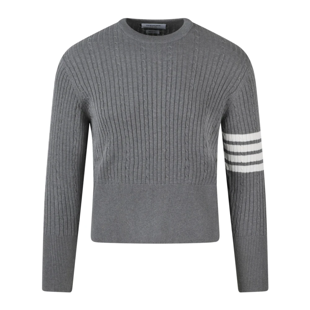 Thom Browne Cable Rib Stitch Pullover Gray Heren