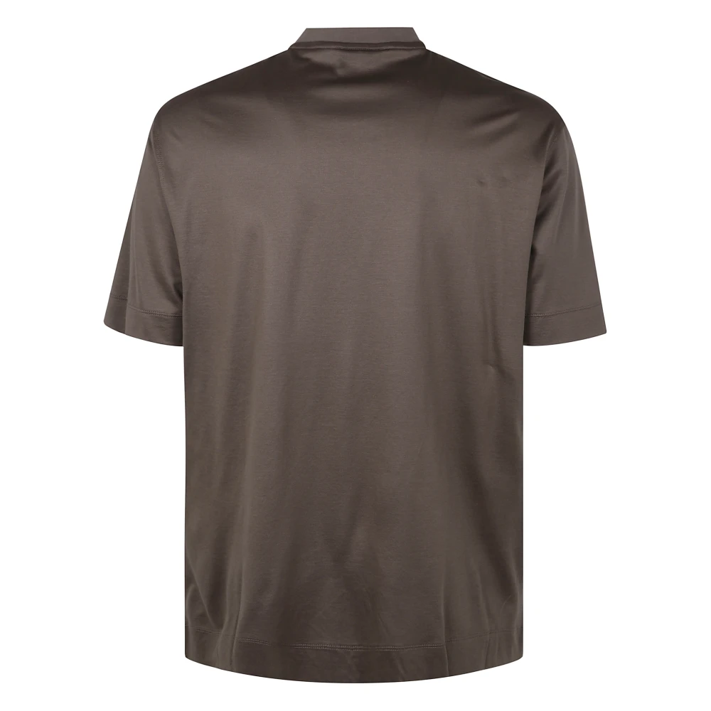 Emporio Armani Casual Katoenen T-shirt Brown Heren