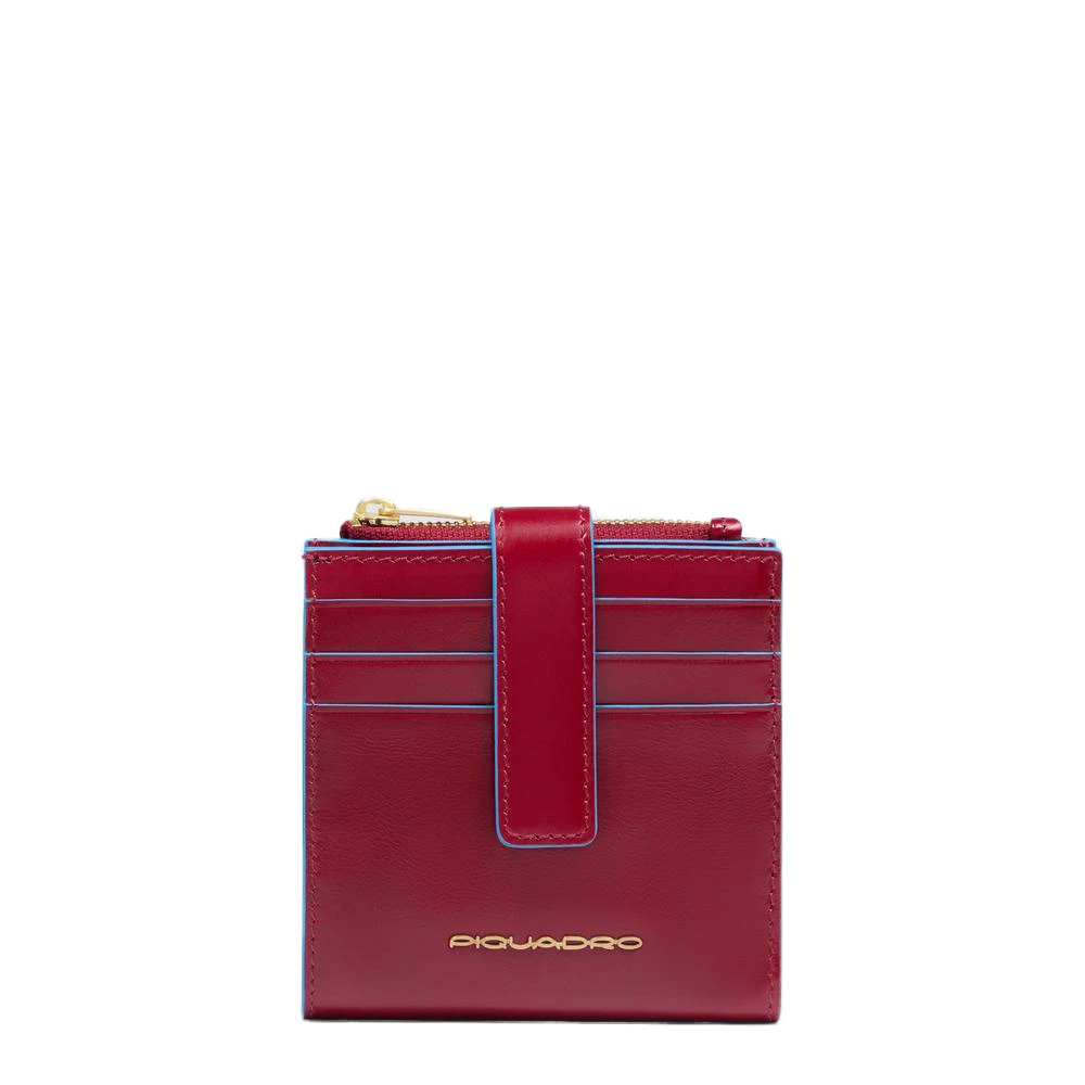 Piquadro Hombre Rojo - Tarjetero Mujer De Piel Con Monedero Y Protección Rfid - Accessories - One Size
